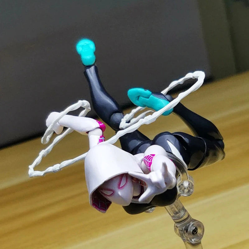 AMAZING YAMAGUCHI Spiderman Gwen Stacy Action Figure Spider Gwen PVC Model Spider-Man Across the Spider-Verse Miles Morales Toys