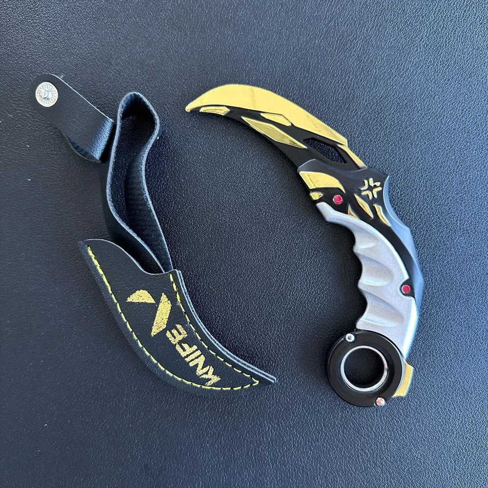 Valorant Karambit Champions 2021 Balisong Weapon 16cm Alloy Model Game Peripheral Samurai Katanas Sword Gift Toys Knife for Kids