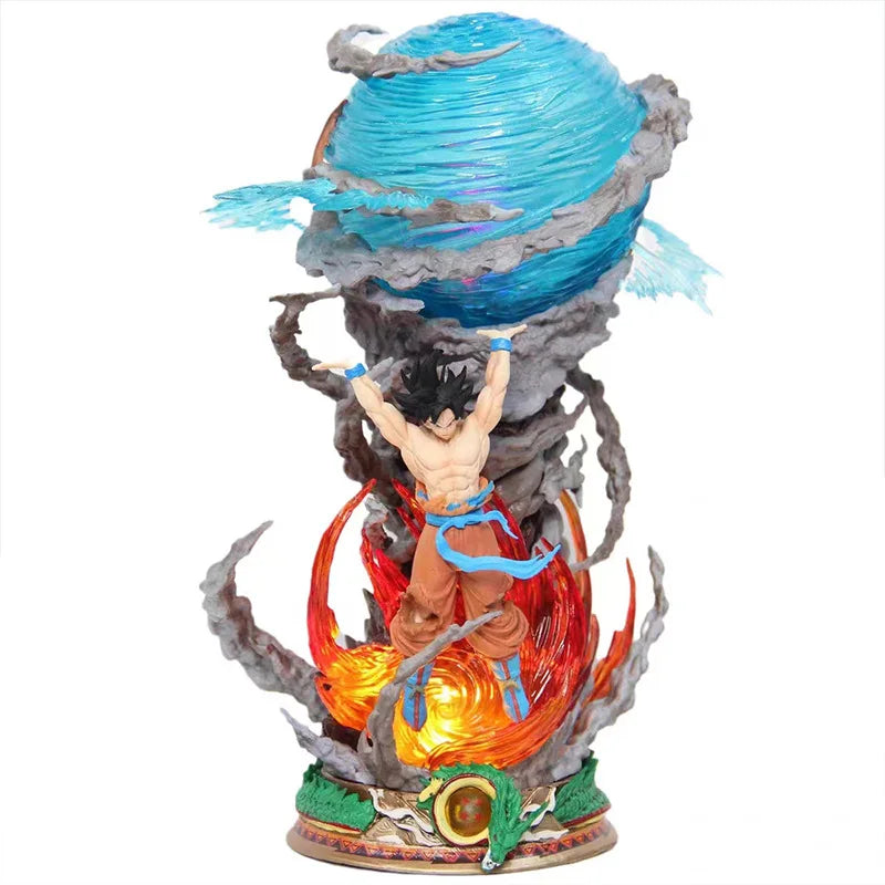 22cm Anime Dragon Ball Goku Figures Sou Goku Super Saiyan Action Figures Model New Genki Bomb Gk Figuras Collection Toys Gifts