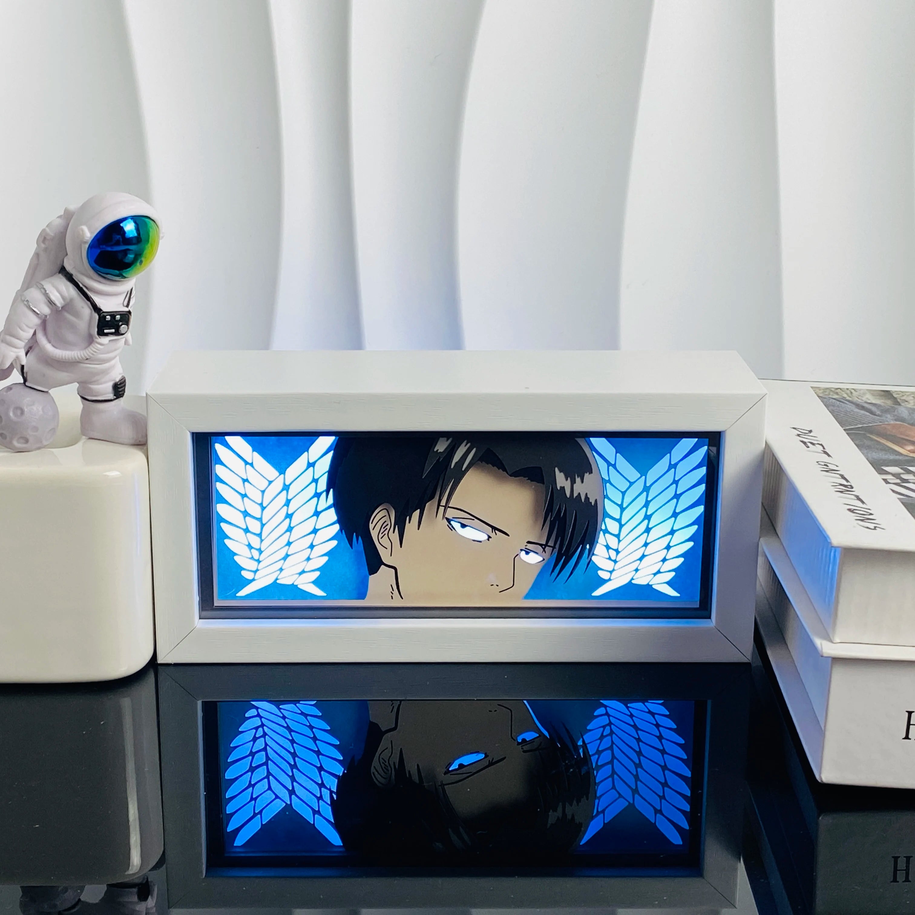 Anime Led Light Lamp For Room Decor Paper Cut Shadow Box Birthday Bedside Remote control Nightlight Manga Light Box Friend Gifts