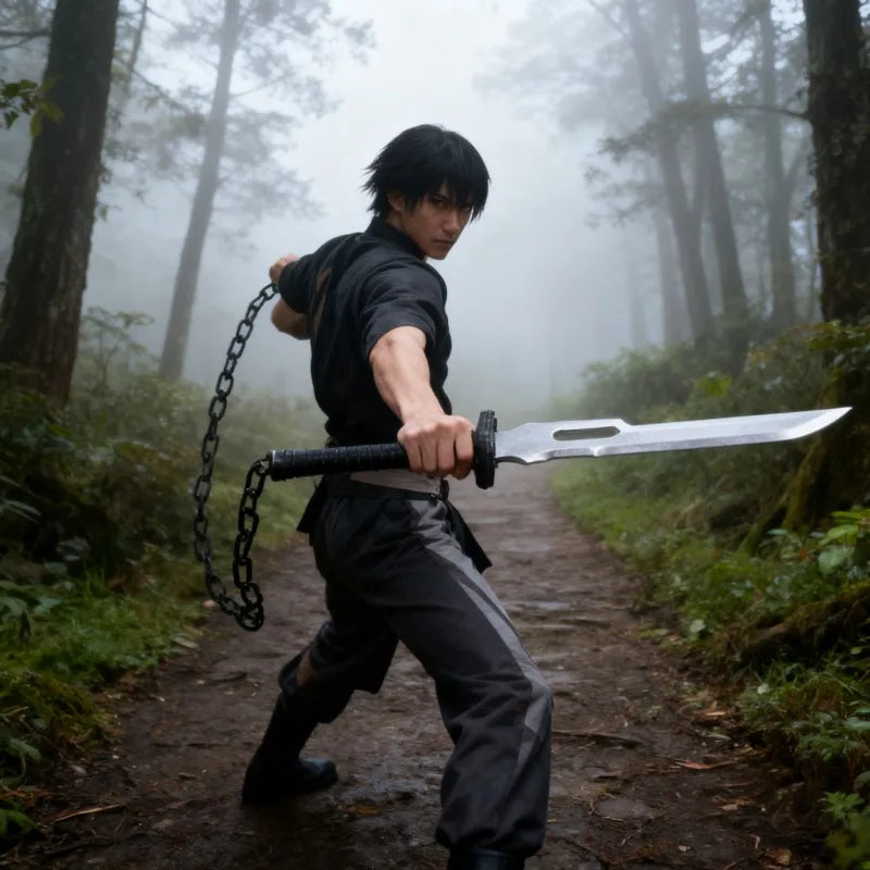 40cm Fushiguro Toji Katana Sword Jujutsu Kaisen Anime Sabre Japanses Real Samurai Sword Toji Ninja Knife Home Desktop Decor