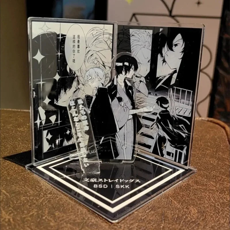 Anime Action Toy Figures Scene Combination Furnishing Articles Dazai Osamu Nakahara Chuya Acrylic Doll Collection Friend Gift