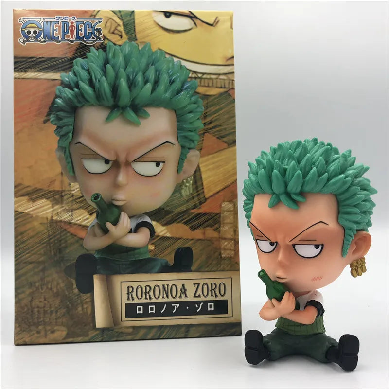 FigureCrazy One Piece FRANKY Q Laughing Out Sitting Cute Ver. PVC Action Figures OP Luffy Zoro Nami Brook Chopper Usopp 10cm