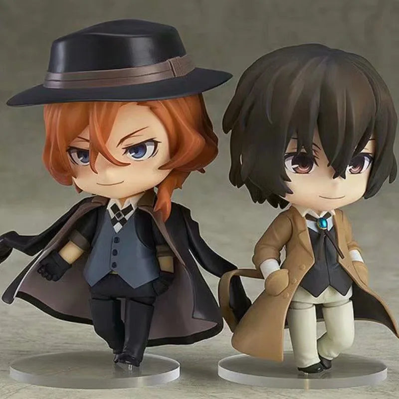 Q Version Dazai Osamu Figure Ryunosuke Akutagawa 1191 Chuya Nakahara Figure 657 676 Bungo Stray Dogs Action Figures Toys Gifts