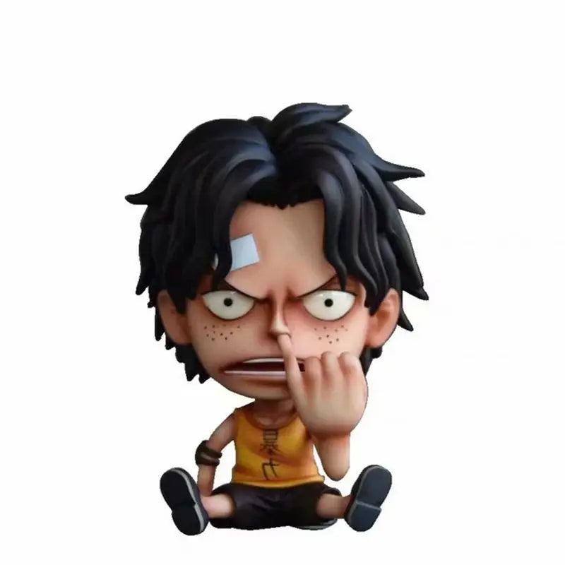 FigureCrazy One Piece FRANKY Q Laughing Out Sitting Cute Ver. PVC Action Figures OP Luffy Zoro Nami Brook Chopper Usopp 10cm