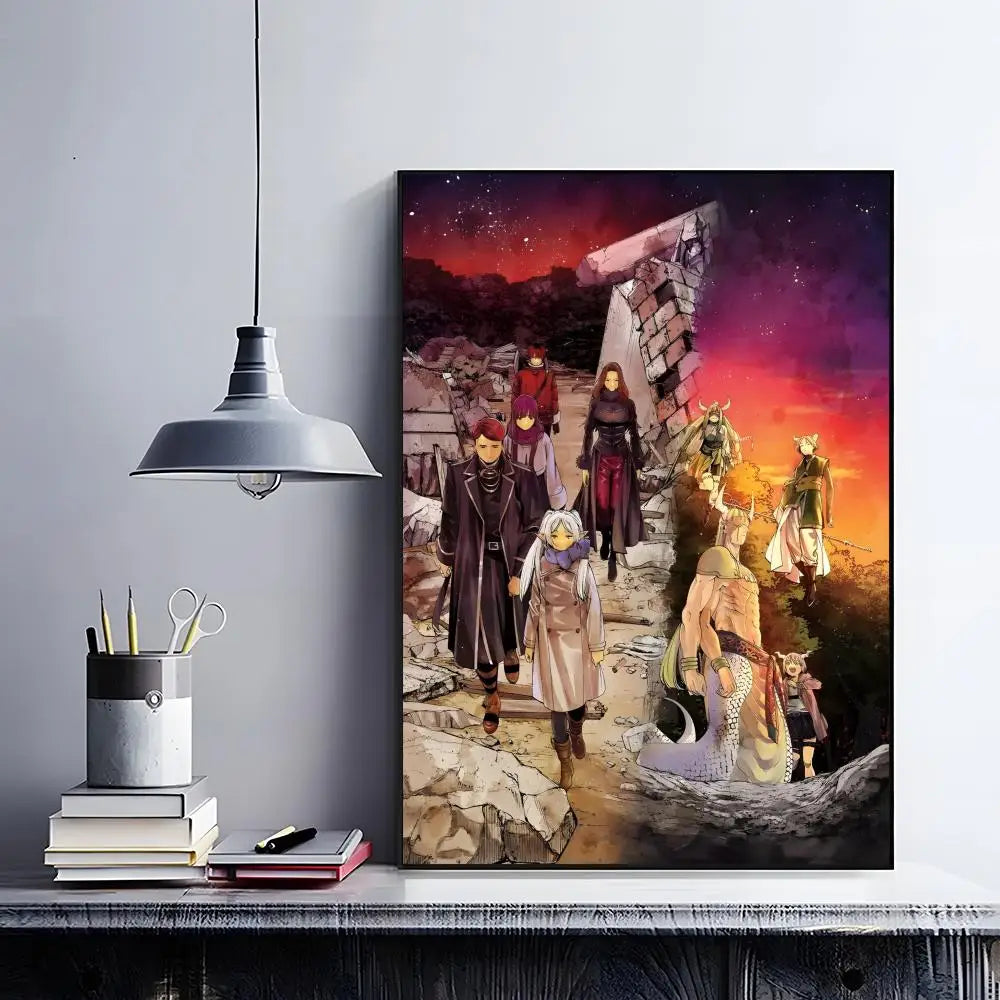 Frieren Retro Anime Poster