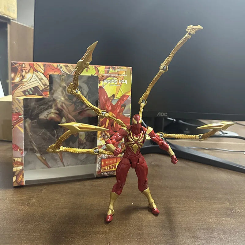Kaiyodo Revoltech Amazing Yamaguchi Iron Spider-Man Action Figures Model Doll Collectible Toy Decoration Gift