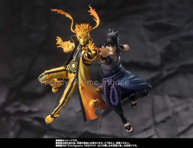Anime Naruto Figures Shf Uzumaki Naruto Kurama Link Mode Courageous Strength That Binds Action Figure Movable Model Toys Gifts