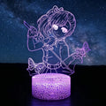 Anime Demon Slayer 3D Illusion Lamp Tanjiro Nezuko Kamado LED Night Light for Demon Slayer Fans Bedroom Decoration Birthday Gift