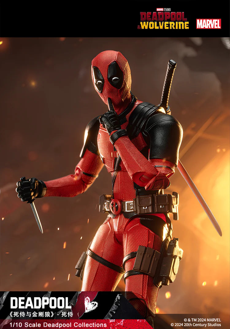 New ZD Toys Deadpool & Wolverine Model 7in 1/10 Action Figures Deadpool Model Marvel Superheroes Collection Ornaments Boys Gifts