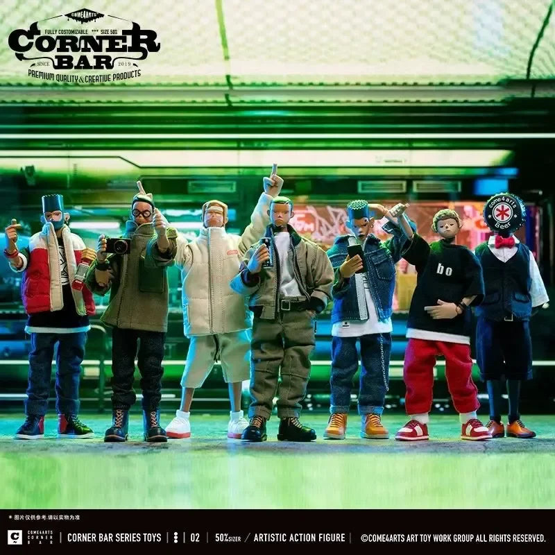 Come4arts Action Figures Hip-Hop Street Dance Series Anime Trendy  Fashion Doll Toy Collection Model Toys For Boys Gift