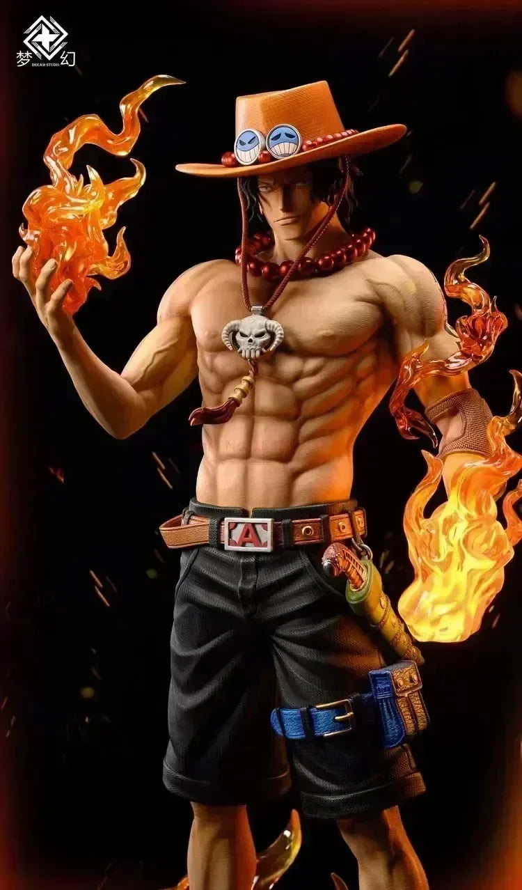 70cm New One Piece Gk Fantasy Third Anniversary 1/3 Ace Super Huge Collect Figures Trendy Statue Anime Decoration Christmas Gift
