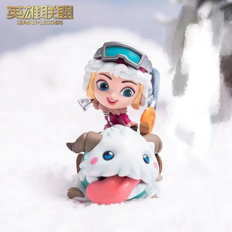 Original League of Legends Animation Game Peripheral Toys Jinx Teemo Poppy Vi Anime Action Model Figures Ornament Collection
