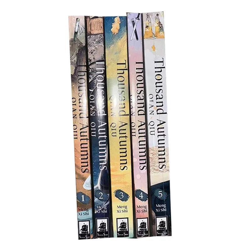 Volume 1-5 English Comic Novel Thousand Autumns - Qian Qiu - Meng Xi Shi  BL Manhwa  Ancient Romance Manga Book