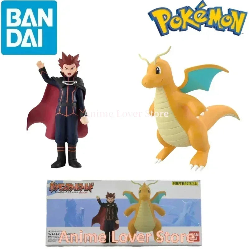 Bandai Original Scale World POKEMON Kanto Region Lance Dragonite  Anime Figures Toys Collectible Model Ornaments
