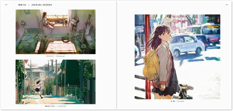 4 Books Set Japanese Original Illustration Art Book Dark Fantasy Nostalgia Parallel Scenes Can Purchase Separately