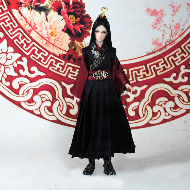 30cm Doll Chinese Ancient Costume Accessories 1/6 Male BJD Doll Figures Flexible Body Boy Doll Long Hair Boyfriend Toys Gift