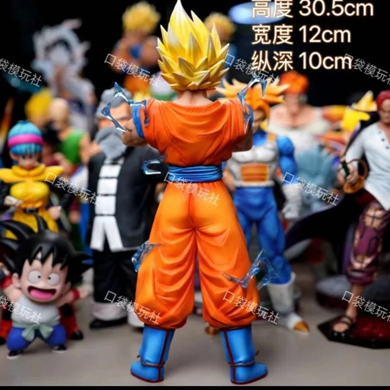 Anime Dragon Ball Ssj2 Goku Figure Son Goku Super Saiyan Action Figures 30.5cm Pvc Statue Collection Model Toys Gifts