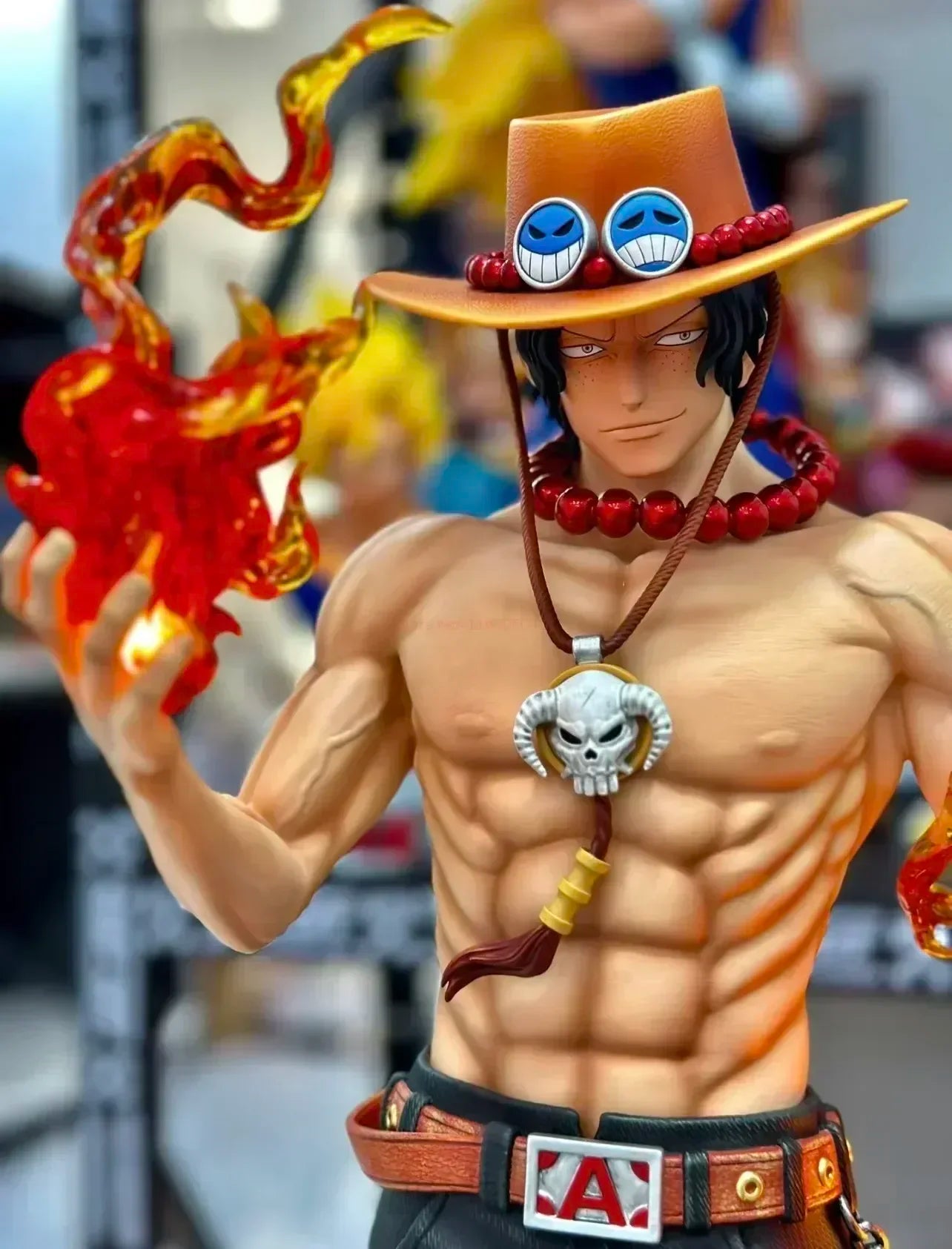 70cm New One Piece Gk Fantasy Third Anniversary 1/3 Ace Super Huge Collect Figures Trendy Statue Anime Decoration Christmas Gift