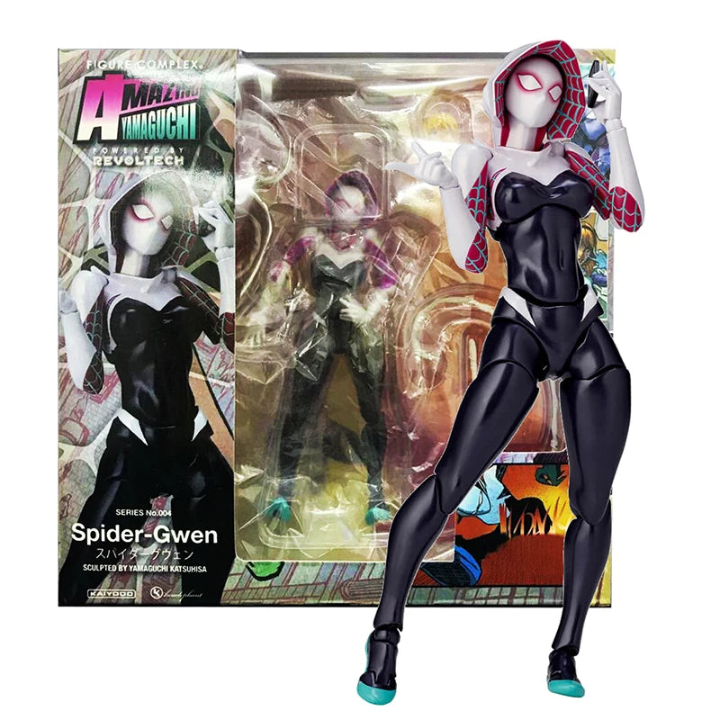 AMAZING YAMAGUCHI Spiderman Gwen Stacy Action Figure Spider Gwen PVC Model Spider-Man Across the Spider-Verse Miles Morales Toys