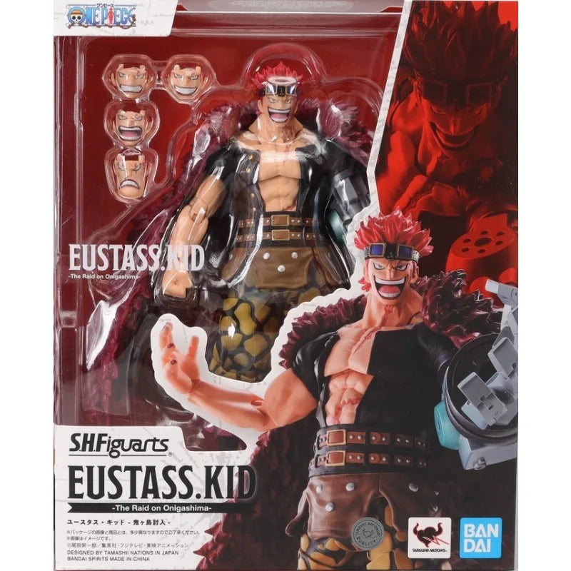 In Stock Genuine Bandai SHF One Piece Series Luffy Zoro Sanji Yonko Kaido Kid Trafalgar Law Action Figures Hand Model Collection