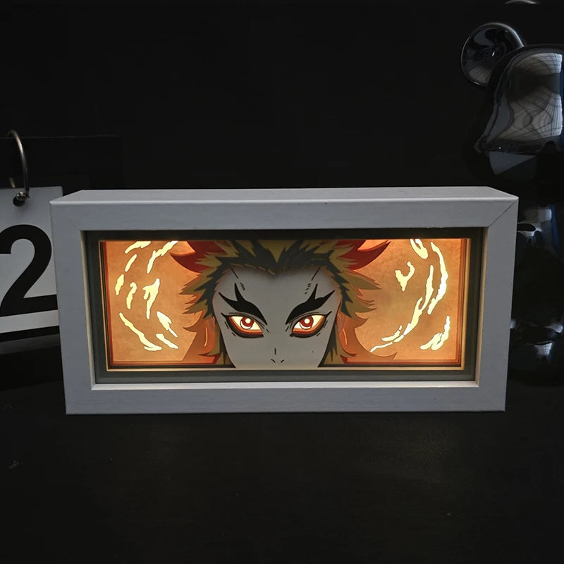 Demon Slayer Kimetsu no Yaiba 3D Light Box Led Anime Kamado Tanjirou light Cartoon colorful light box room bedroom night light