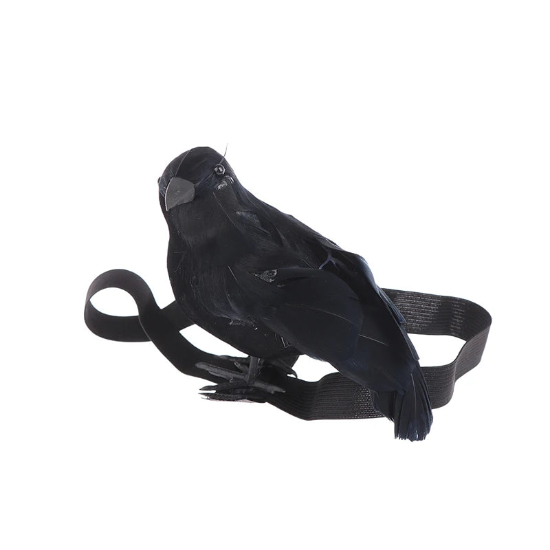 Black Crow Cosplay Prop with Shoulder Band for Halloween Holiday Party