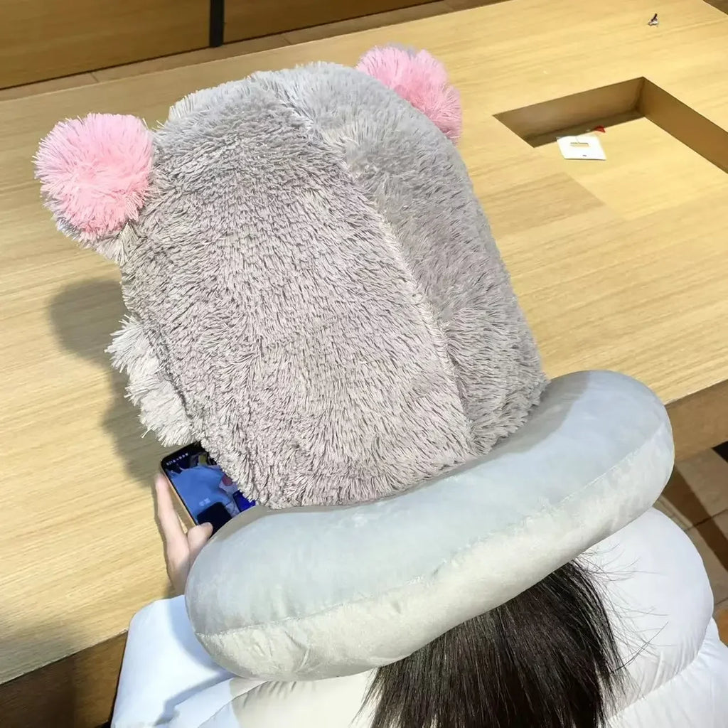 Cosplay Prop Wild Boar Head Plush Hat Pig Head Warm Headgear Cartoon Stuffed Anime Plushies Cosplay Props Gifts Boy Fans