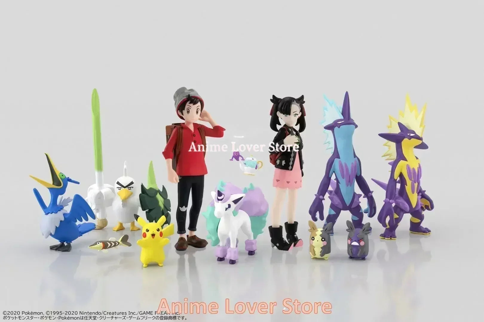 Bandai Original Scale World POKEMON Galar Region Marnie Victor Toxtricity Sirfetch'd Cramorant Anime Figures Toys for Kids Gift