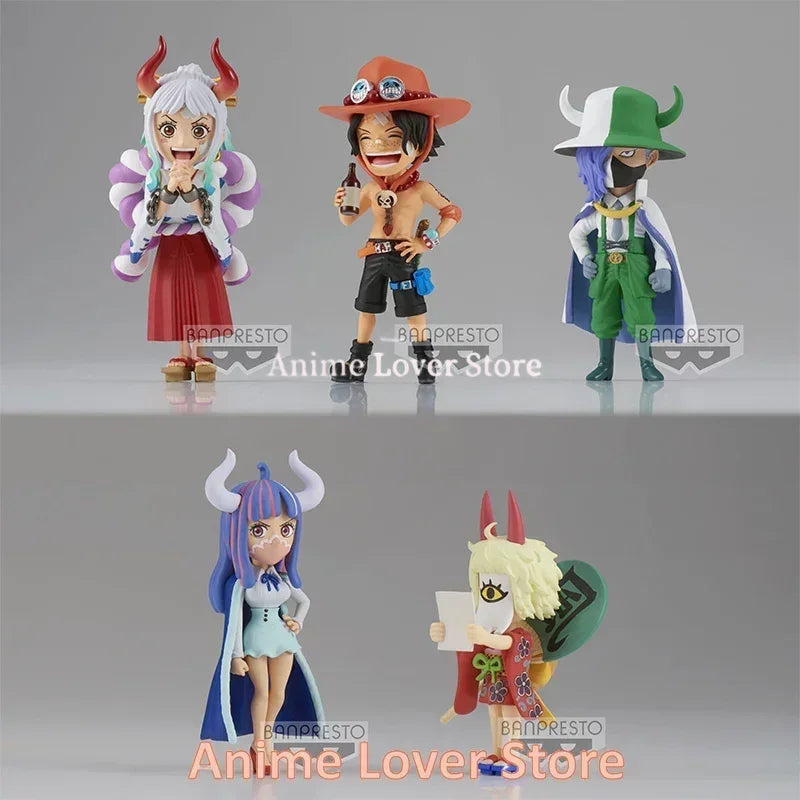 Bandai Banpresto Original One Piece WCF The Island of Ghosts VO.2 Ace Yamato Page One Ulti Anime Figures Toys for Kids Gift