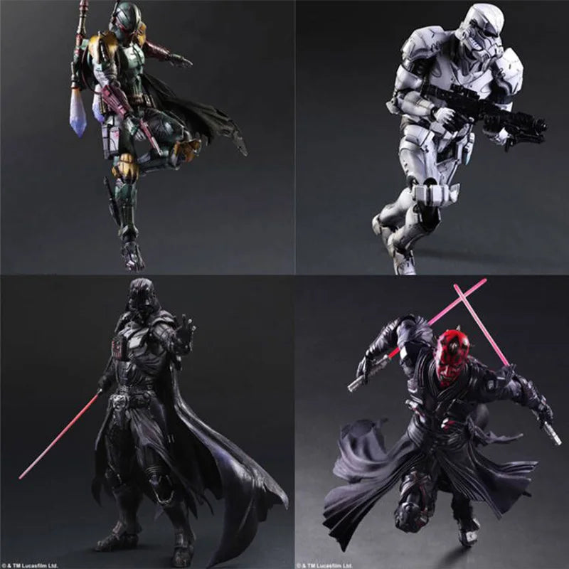 Play Arts Boba Fett Darth Vader Maul Stormtrooper Star Wars Figure Action Figures Model Collectible Gift For Boyfriend Funny Toy