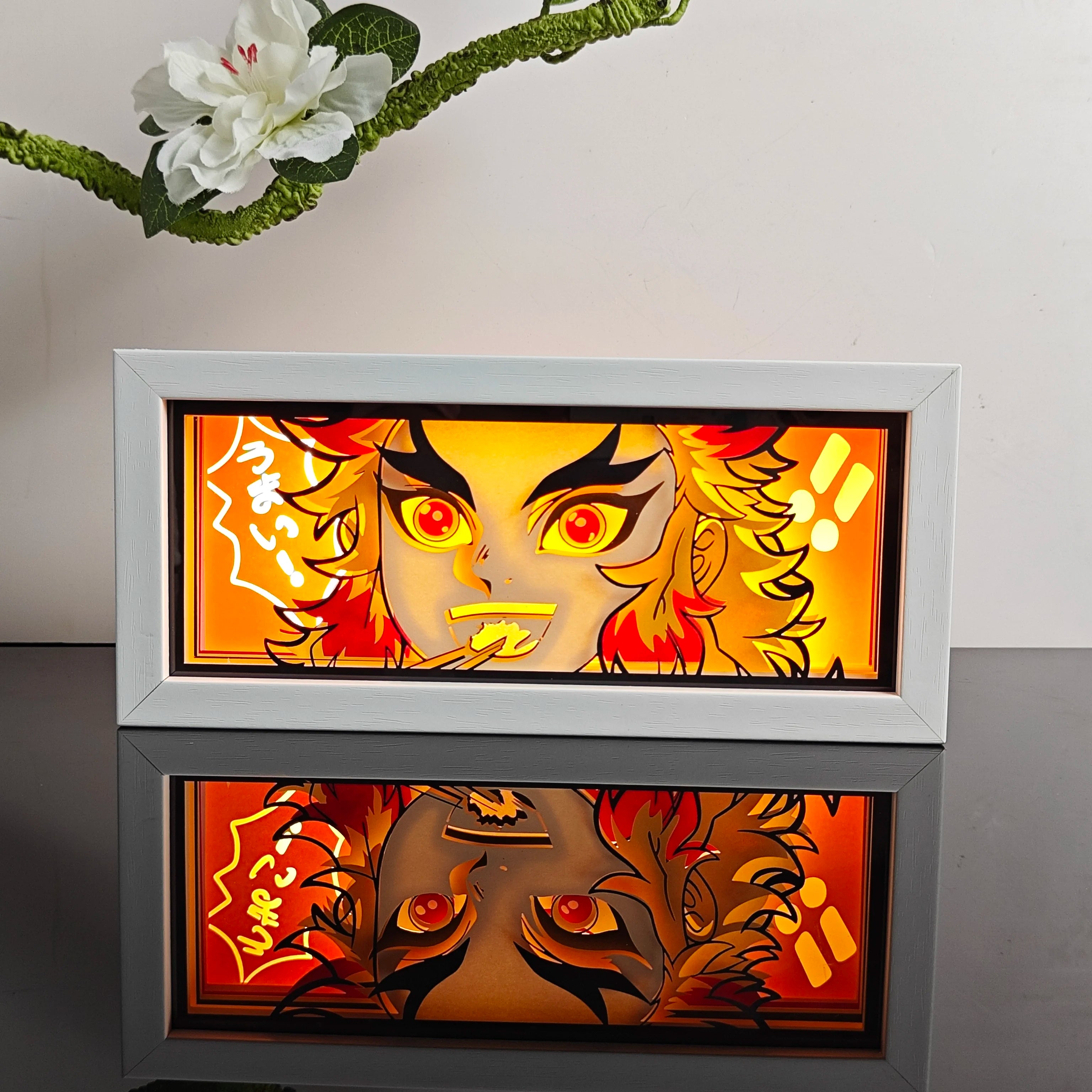Anime Night Light Color Paper-Cut Light Remote Control Seven Color Change Party Room Cartoon Decoration Night Light
