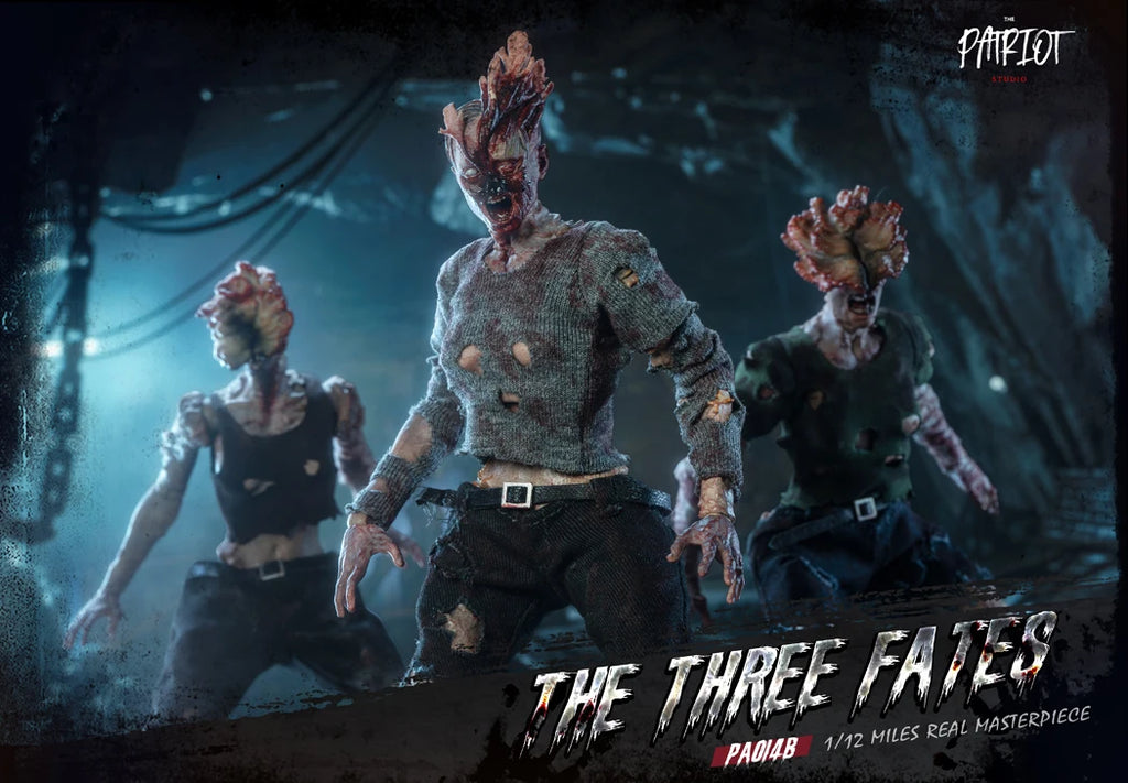 In Stock Patriot Studio The Last of Us Clicker The Three Fates Zombie 1/12 Cloth Gown Action Figures Toy Gift Collection