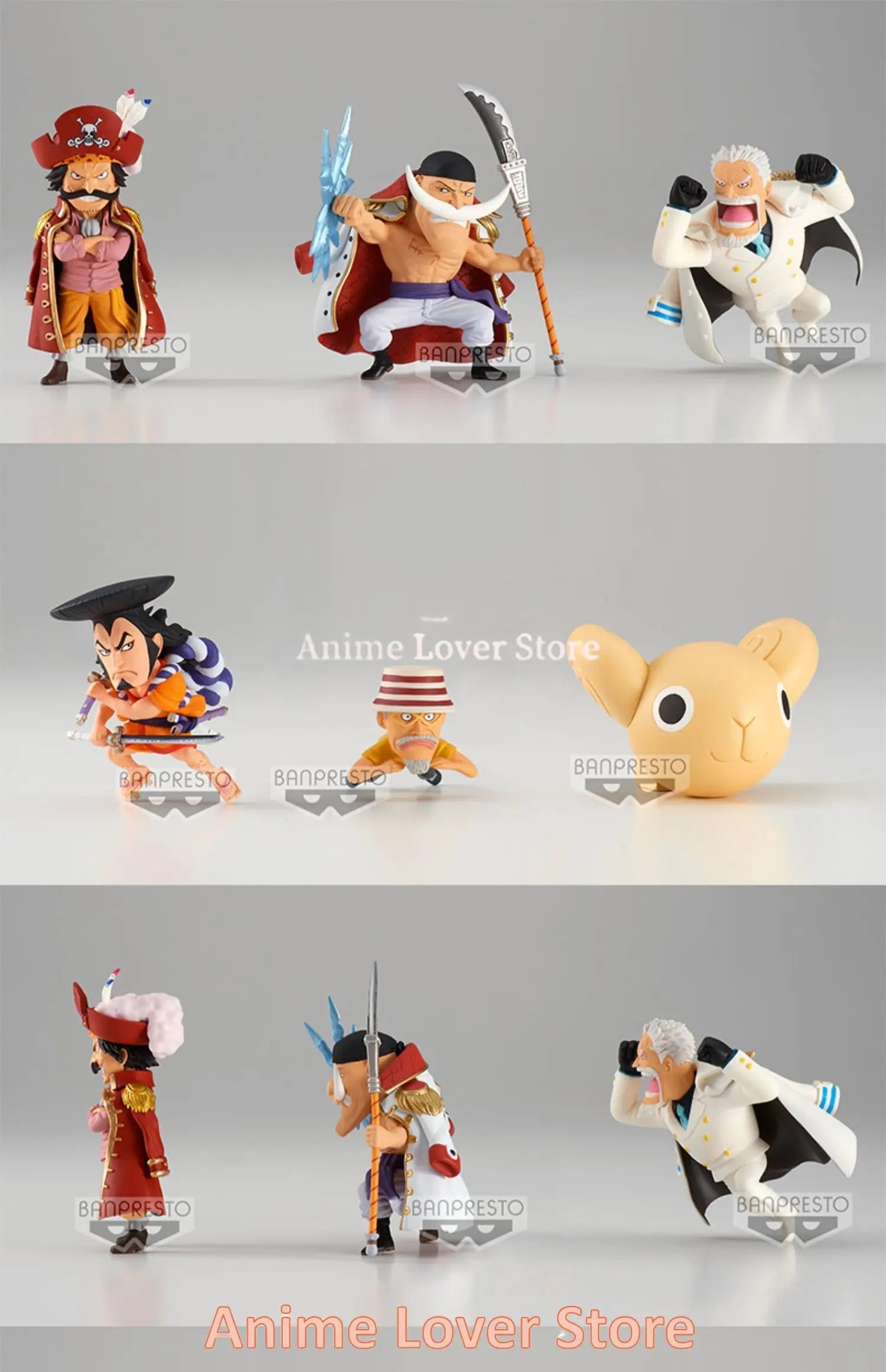 Bandai Banpresto Original One Piece WCF WT100 VO.10 Roger Edward Newgate Garp Oden Son chou Merry Anime Figures Toys