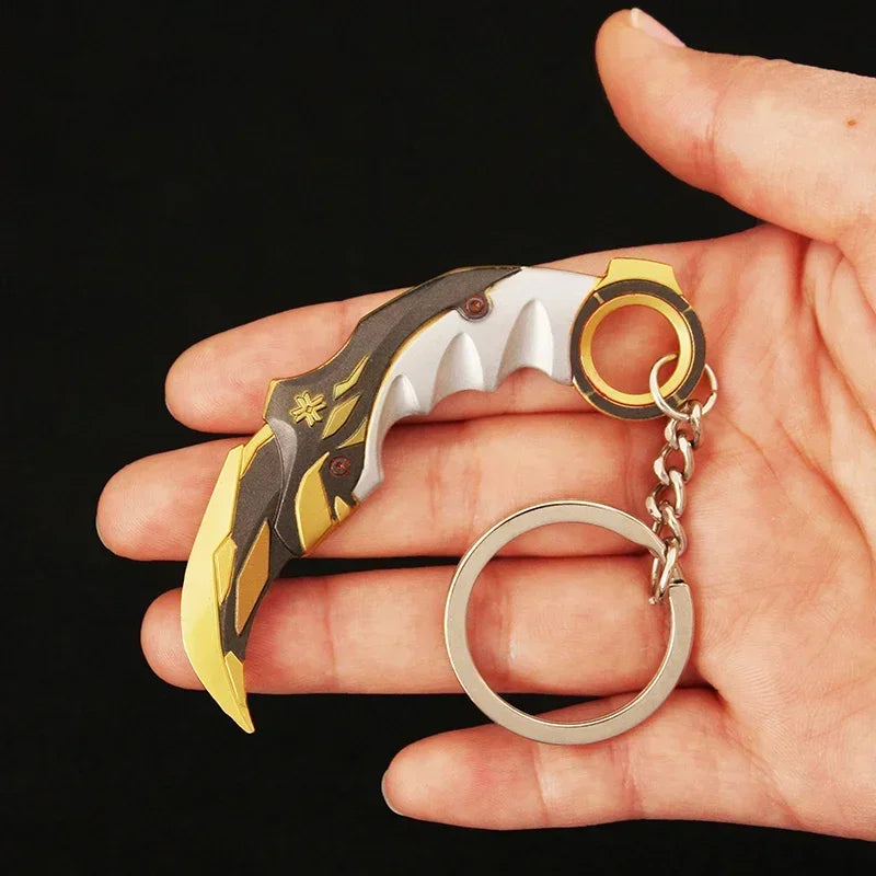 Valorant Karambit Champions 2021 Balisong Weapon 16cm Alloy Model Game Peripheral Samurai Katanas Sword Gift Toys Knife for Kids