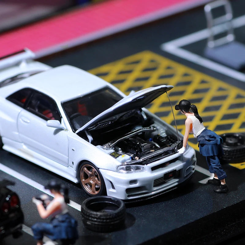 TIME MICRO MoreArt 1:64  Model Car Figures for Display&Collection Repair Women Set Scene for Display & Collection & Decoration