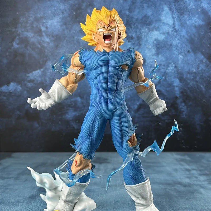 27cm Dragon Ball Z Majin Vegeta Anime Figure Self-destruct Super Saiyan Action Figures Pvc Statue Figurine Model Toys Gift