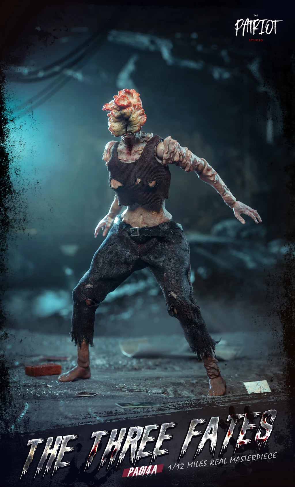 In Stock Patriot Studio The Last of Us Clicker The Three Fates Zombie 1/12 Cloth Gown Action Figures Toy Gift Collection