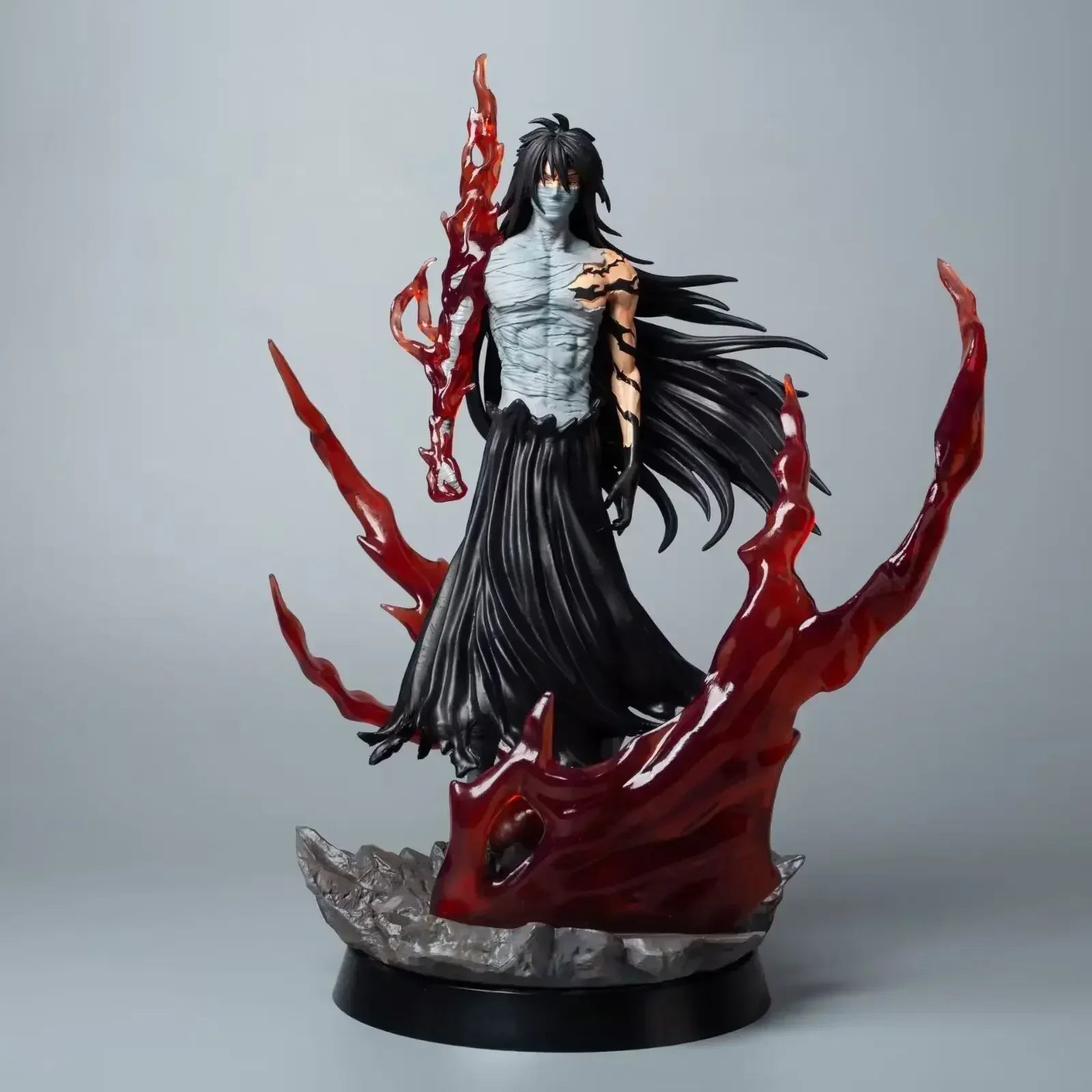 41cm Anime FigureBleach  Ichigo Kurosaki Getsuga Tenshou Model Dolls Figurine Action Figures Collection Decor Adult Kid Toy Gift