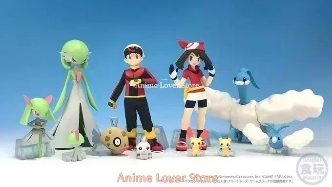 Bandai Original Scale World POKEMON Hoenn Region May Brendan Swablu Altaria Ralts Gardevoir Anime Figures Toys