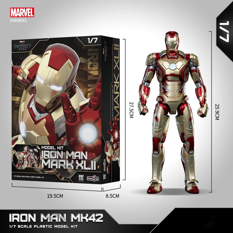 Fondjoy The Avengers Iron Man MK1 MK2 MK3 MK4 MK5 MK6 Assemble Toy Iron Man Model ABS Material 1/12 Action Figures Toy Boys Gift