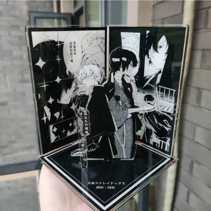 Anime Action Toy Figures Scene Combination Furnishing Articles Dazai Osamu Nakahara Chuya Acrylic Doll Collection Friend Gift