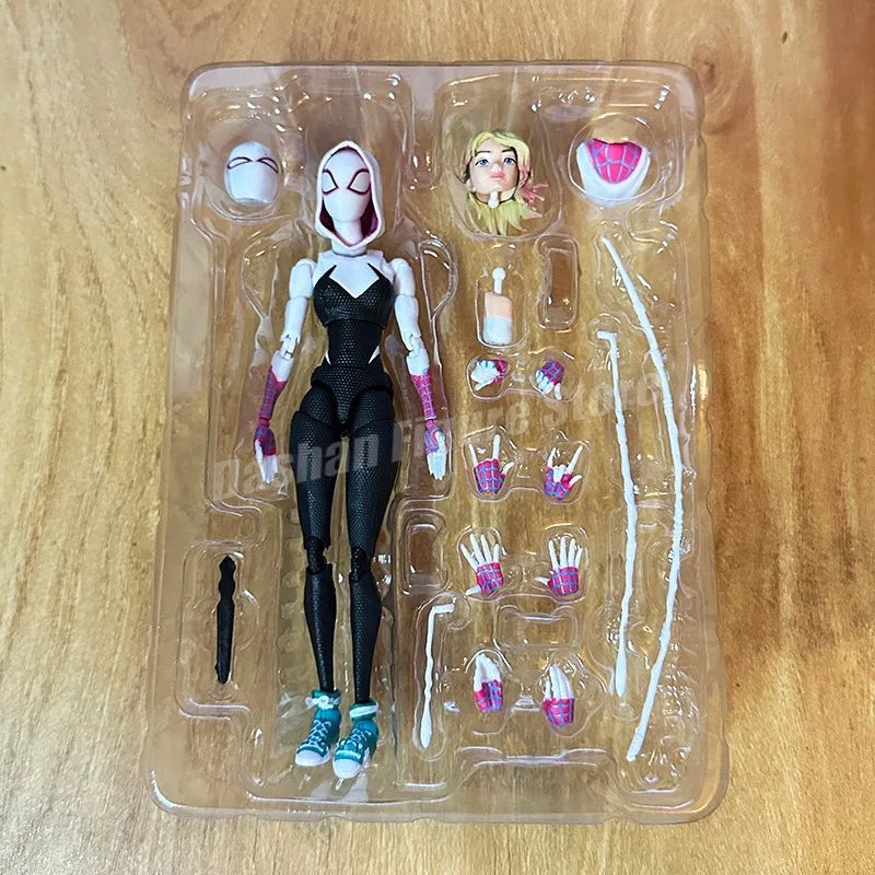 SHF Miguel O'Hara Miles Gwen Action Figure PVC Movable Collection Across the Spider-Verse Figures Superhero CT O Hara Model Toys