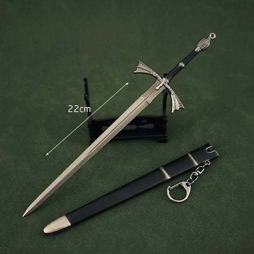 22cm Dark Sister Sword Daemon Targaryen Medieval Weapon Model Metal Samurai Accessories Keychain Cool Gift Toys Boys Collections