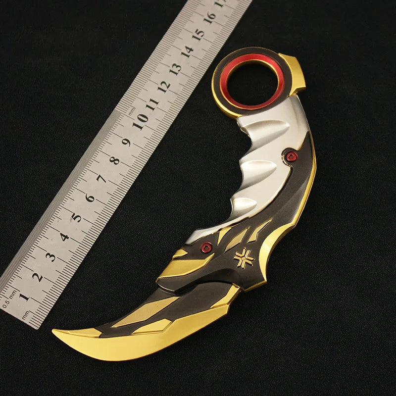Valorant Melee Reaver 16cm Karambit Champions 2021 Claw Knife Metal Butterfly Knife Game Model Japanese Katanas Real Swords Toys