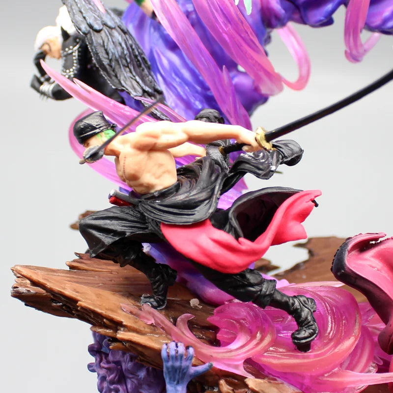 24cm One Piece Anime Figures Zoro Gk Figurine Onigashima King Of Hell Action Figure Pvc Statue Model Decoration Gift Toys