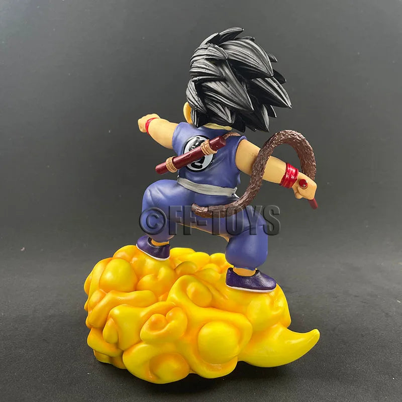 Dragon Ball Z Figure Son Goku With Cloud Anime Figures Super Saiyan Son Goku Gk Statue 14cm Pvc Collection Model Toy Gifts