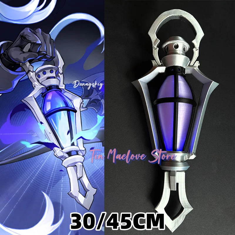 Game Flins Cosplay Prop Genshin Impact Kyryll Chudomirovich Flins Prop Lantern Spear Prop For Hallowmas Party Adult Hand Props