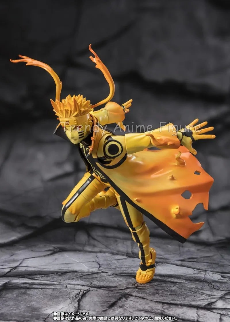 Anime Naruto Figures Shf Uzumaki Naruto Kurama Link Mode Courageous Strength That Binds Action Figure Movable Model Toys Gifts