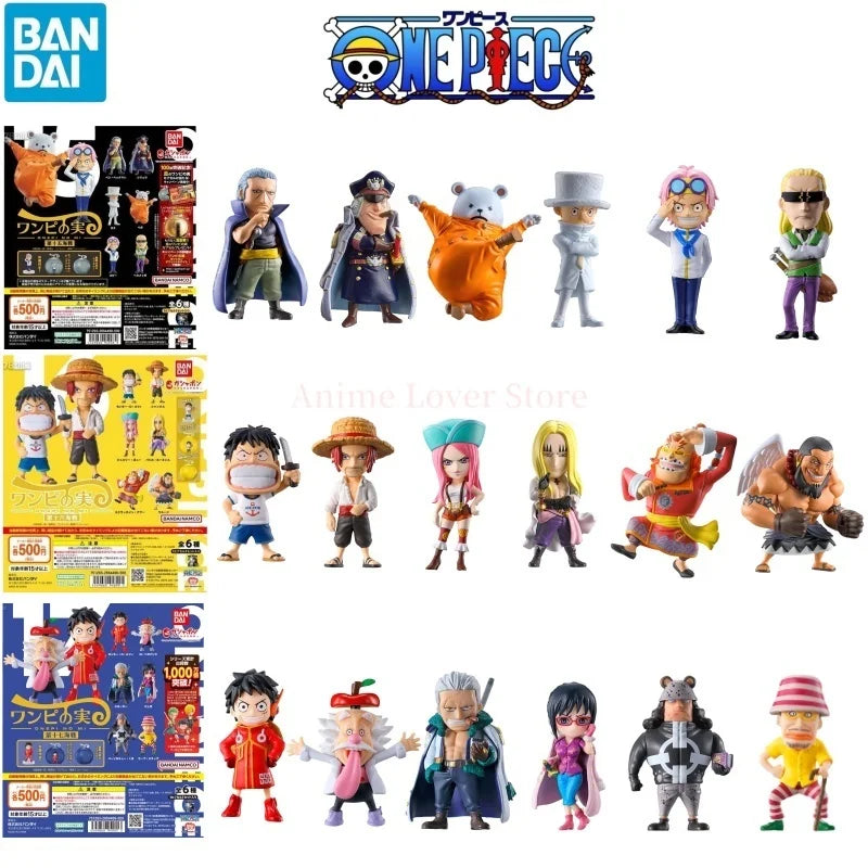 Bandai Original One Piece Gashapon Devil Fruits Vo.15 Vo.16 Vo.17 Luffy Bepo Shiliew Bonney Shanks Vegapunk Kuma Anime Figures